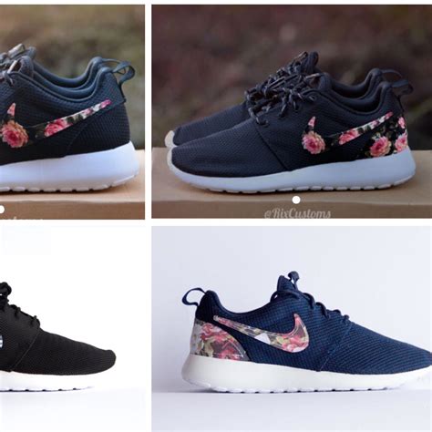 nike roshe run schwarz mit blumen|roshe shoes goat.